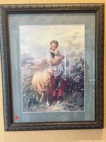 Full view of framed print showing artwork, mats and frame