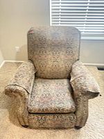 Front view of fabric recliner