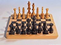 Full view of board with all pieces arranged