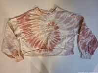 Front of Harlow tie-dye cropped sweatshirt