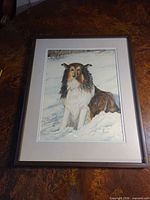 Full view of framed painting