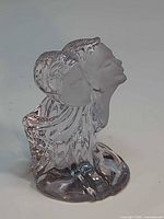 Front three-quarter view showing frosted faces and clear hair