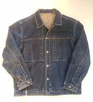 front view of Mecca oversized denim jacket