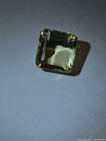 Top view of the lemon citrine showing color and bevels