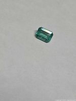 Top view of emerald cut gemstone