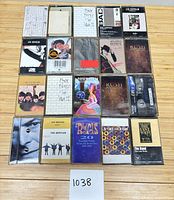 Full view of all 20 cassette tapes arranged in 4×5 grid