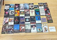 Full lot of cassette tapes laid out in grid
