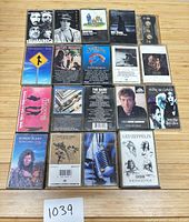 All 20 cassette tapes arranged in five rows