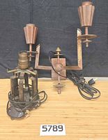 overall view of table lamp base and wall sconce