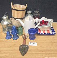 All items grouped together on tabletop for overview