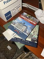 Stack showing Lennox & Addington book, The Ice Storm book