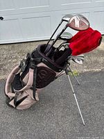 Golf bag with clubs inside