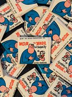 Close view of multiple sealed tattoo packs showing front artwork and Fleer branding