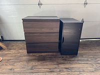 Front view of both Ikea pieces side by side