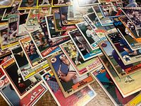 Closer view highlighting Topps Cal Ripken Jr. and other star player cards