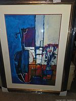Full view of framed print showing artwork, mat and frame