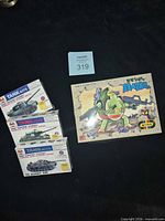 Group shot of all four boxed model kits