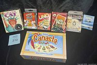 All seven game boxes displayed