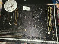 Overview of entire lot laid out with ruler