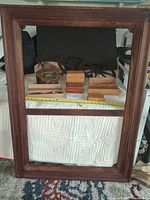 Overall lot showing window frame, wheels, boxes, bowl