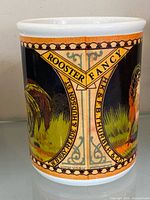 Front view showing Rooster Fancy graphic on utensil holder