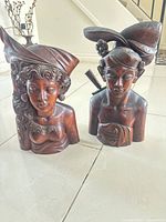 Front view of both busts