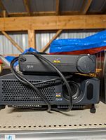 PJ350 stacked on PJ658 showing logos and lens areas