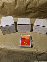 Three cardboard long boxes and one plastic snap case of hockey cards, overall lot view