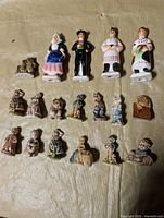 Group shot of all figurines laid out showing quantity and variety