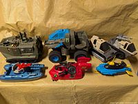 Group shot of six GI Joe vehicles