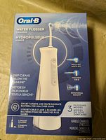 Front of sealed Oral-B Water Flosser Advanced retail box
