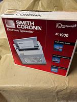 Front of retail box showing Smith Corona XL-1900 electronic typewriter image