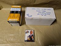 O-Pee-Chee boxed set, Upper Deck boxed set and Don Cherry card set displayed