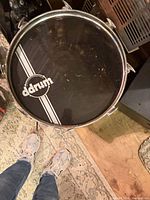 Top view showing ddrum logo head and diameter