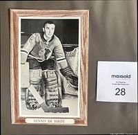 Front of Beehive Group 3 Dennis DeJordy photo showing player and border