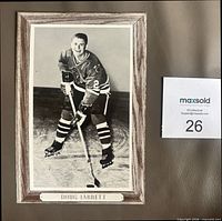 Front of Beehive Group 3 Doug Jarrett hockey photo showing image, border and name caption