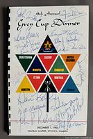 Front cover showing event title, team graphic and multiple autographs