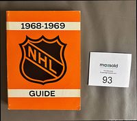 Front cover showing NHL logo and 1968-1969 season