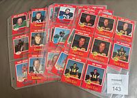 Fronts of multiple 1971 OPC CFL cards in binder pages