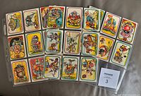 All 42 sticker cards displayed in binder pages