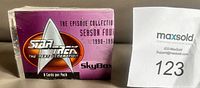 Front of shrink-wrapped 1996 SkyBox Star Trek TNG Episode Collection Season Four card stack with logo box