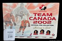 Front cover of Team Canada 2002 Official Pin Collection album
