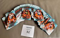 All 138 Frozen Hot Shots cards fanned out with MaxSold lot tag