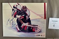 Full view of the autographed Brian Boucher 8"x10" photo