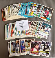 All 120 cards spread in three groupings with MaxSold lot card visible