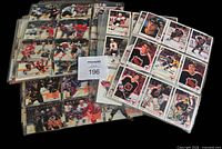 Stack of binder pages showing multiple McDonald’s hockey cards