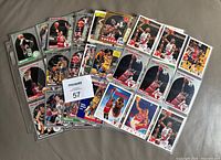 Overview of several binder pages showing assorted star cards