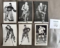 Front view of all six NHL postcards