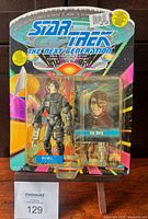 Front view of sealed Borg figure on card showing figure, card and graphics