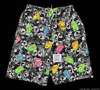 Front view of Rolling Stones 1989 cotton shorts